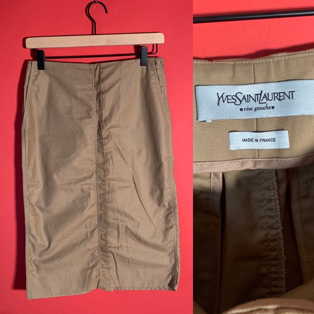 Yves Saint Laurent Skirts Yves Saint Laurent *Rive Gauche* Pencil Skirt Tan